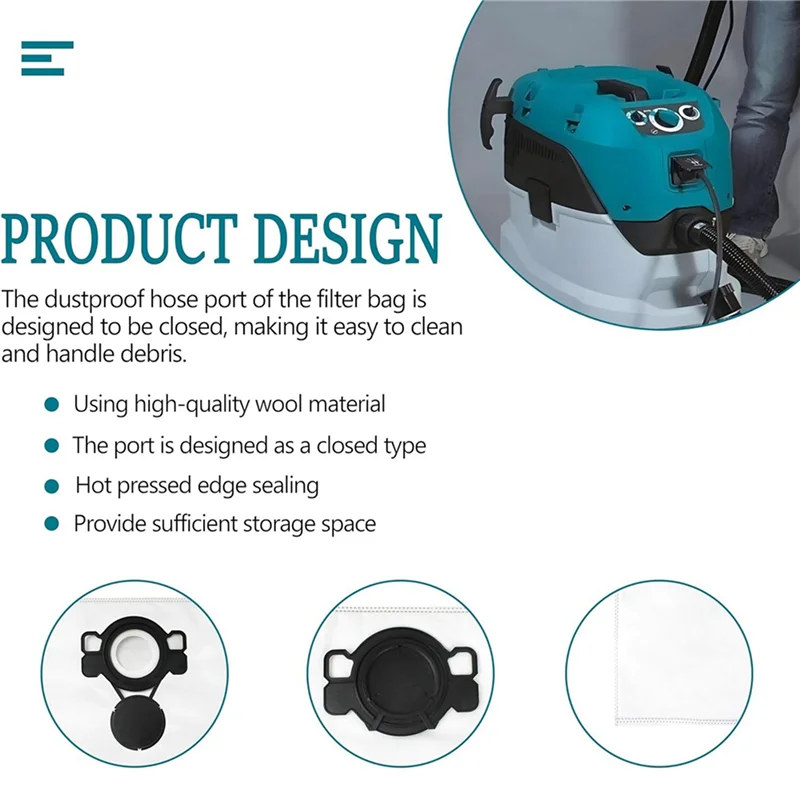 أكياس الغبار KEOL-24Pcs لـ Nilfisk 107419593 ATTIX33/44,Vl200aero 20/21,Aero 25/26/31,VC2010L/VC2511 أجزاء المكنسة الكهربائية