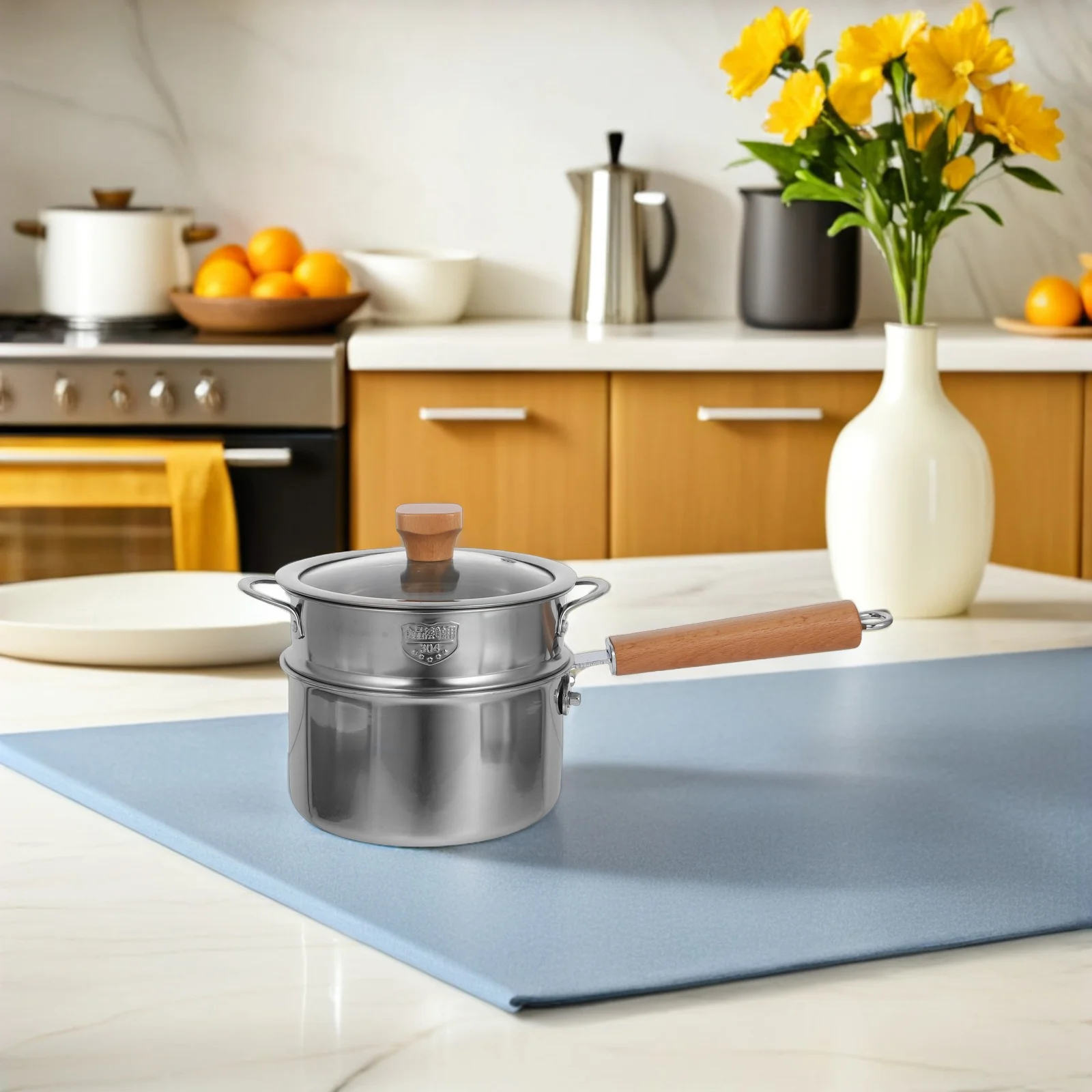 

Stainless Steel Sauce Pan Small Milk Pot with Handle Induction Compatible Milk Cream Pitcher Soup Cooking Pot Small Soup Pan