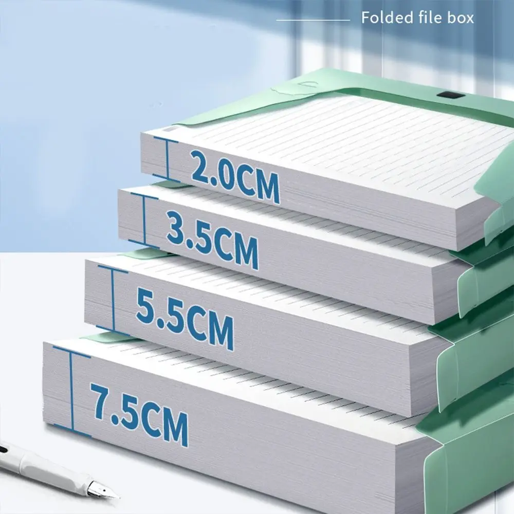 Simple Thickened A4 File Folder Dustproof Morandi Color Paper Storage Box PP Plastic Document Case Personnel Division