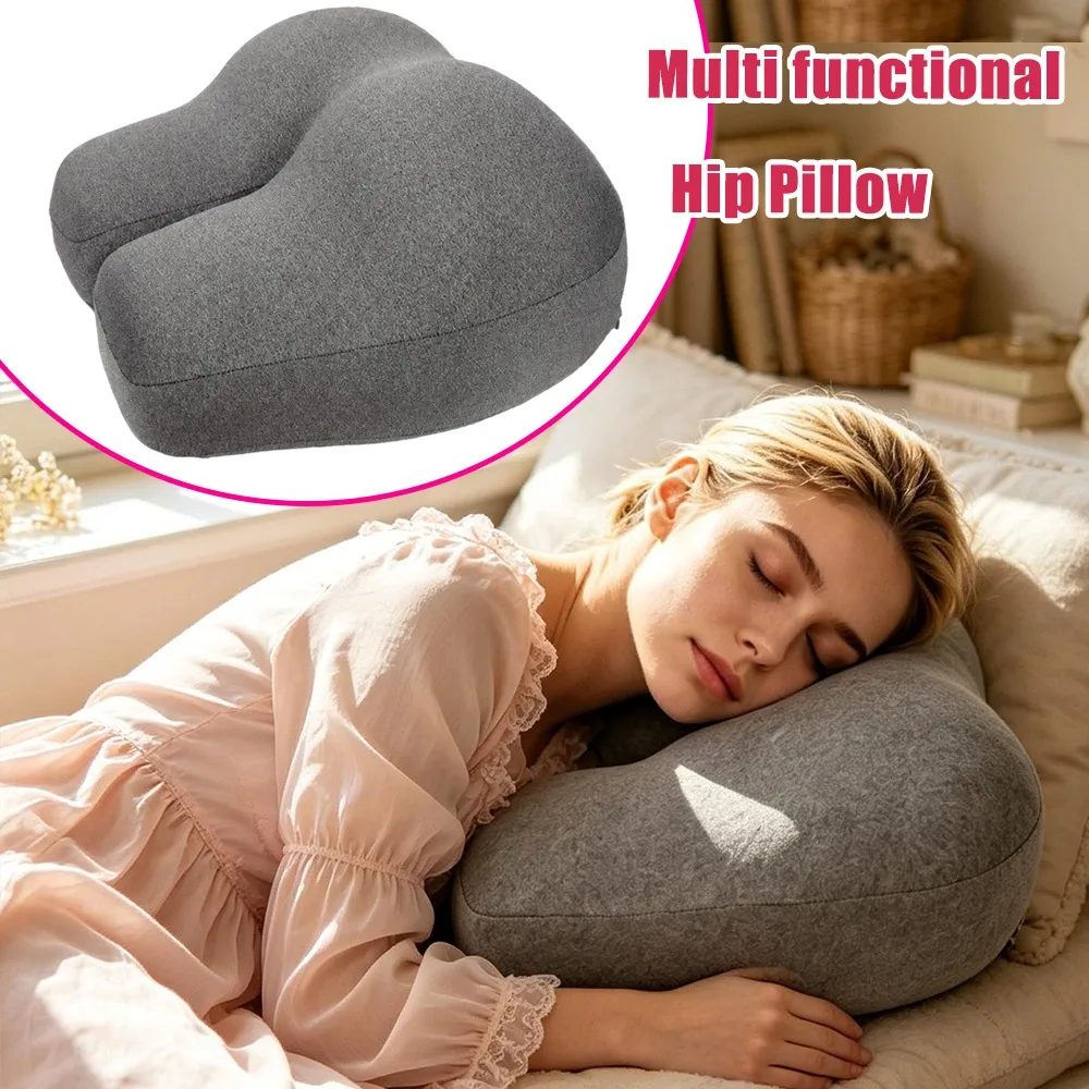 Butt Shape Arm Pillow Side Sleep Neck Support Memory Foam Cervical Pillow No Pressure Hand Rest Removable Washable Cover