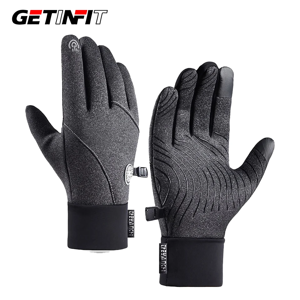 AliExpress GETINFIT Cycling Gloves Warm Wool Windproof Waterproof Bicycle Touch Screen Fitness Full-finger Gloves Outdoor Running Skiing