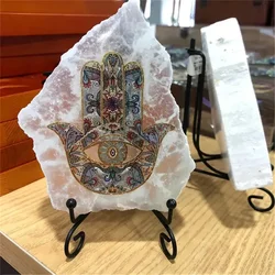 Natural Crystal Selenite Slice Fatima Selenite Slab White Gypsum Charging Plate For Cleansing Healing Meditation Fengshui