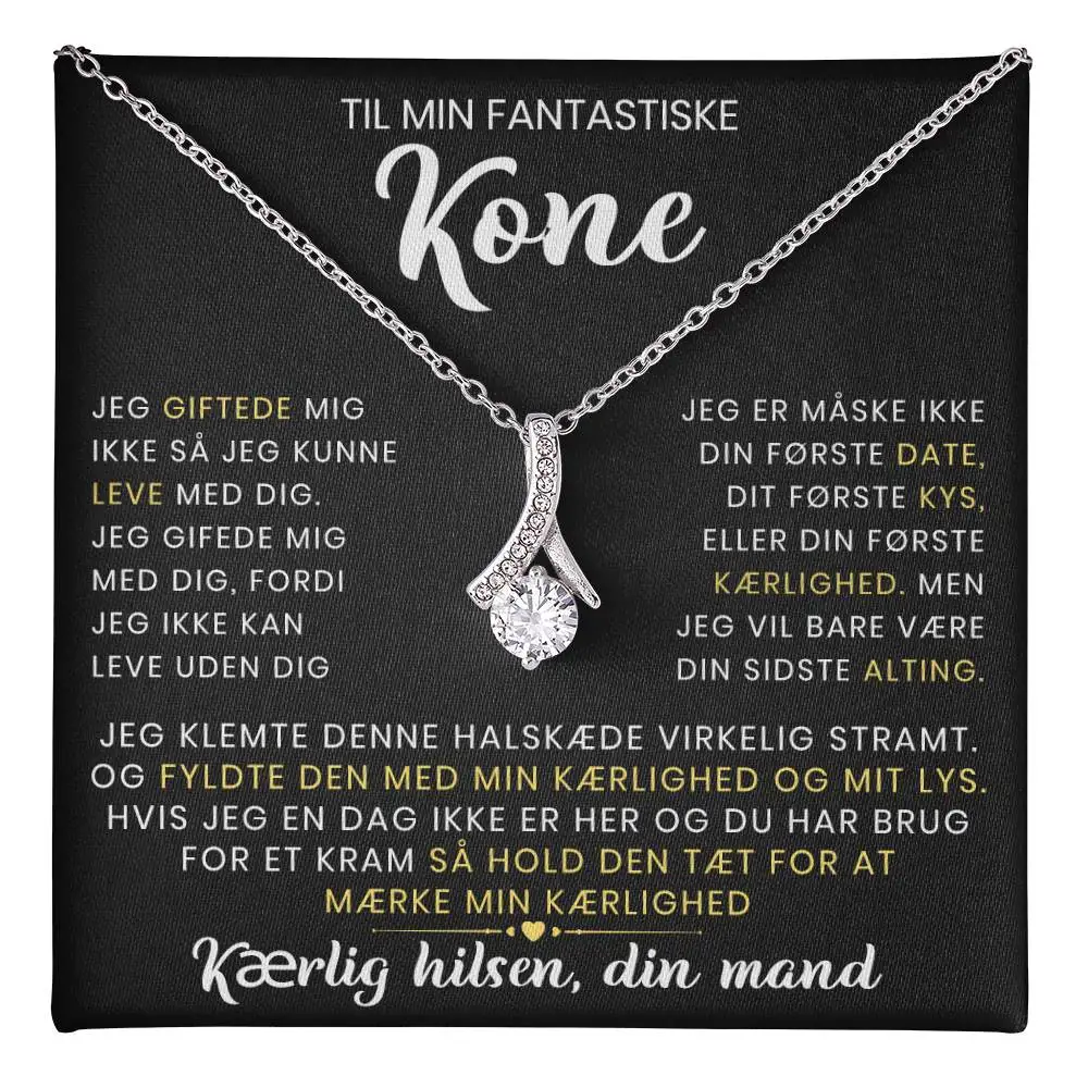 To My Wife Soulmate Necklace Gift Til min Kone halskæde Women Girl Love Drop Pendant 2025 Fashion Jewelry New Hot Dropshipping