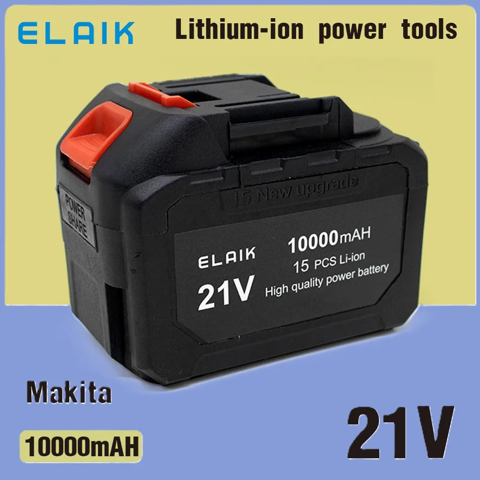 Suitable for Makita 18V21V10A  Power tools Electric screwdriver Electric drill Large capacity lithium ion battery