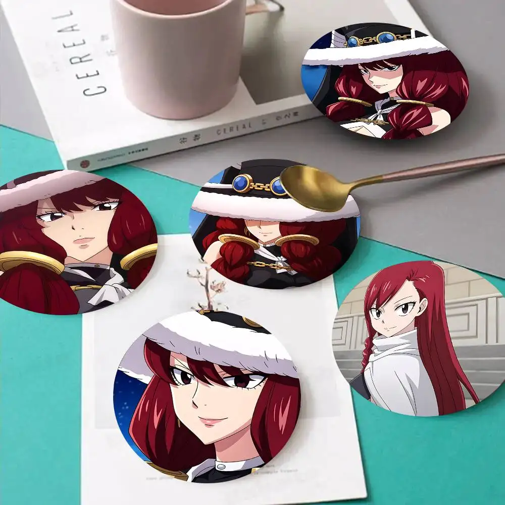 1pc Irene Belserion Fairy Tail Wooden Coaster Colour Printing Cup Mat Home Desk Decoration Gifts