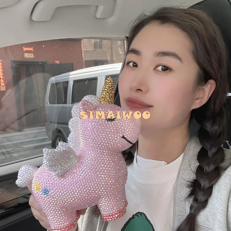 DIY Diamond Rhinestone Unicorn Cartoon Coin Deposit Jar Mosaic Cross Stitch Piggy Bank Home Decor Kids Girl Birthday Gift