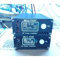 2025 hot sale Micro PA50+ (PA50 Plus) 50W 3.5MHz-28.5MHz 1.3inch OLED Screen Intelligent Shortwave HF Power Amplifier SWR Meter