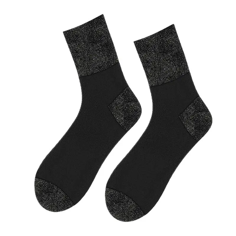 Winter Ski Socks Heated Socks For Men Aluminized Fiber Skin-friendly Breathable Foot Warming Socks Camping Walking Fishing