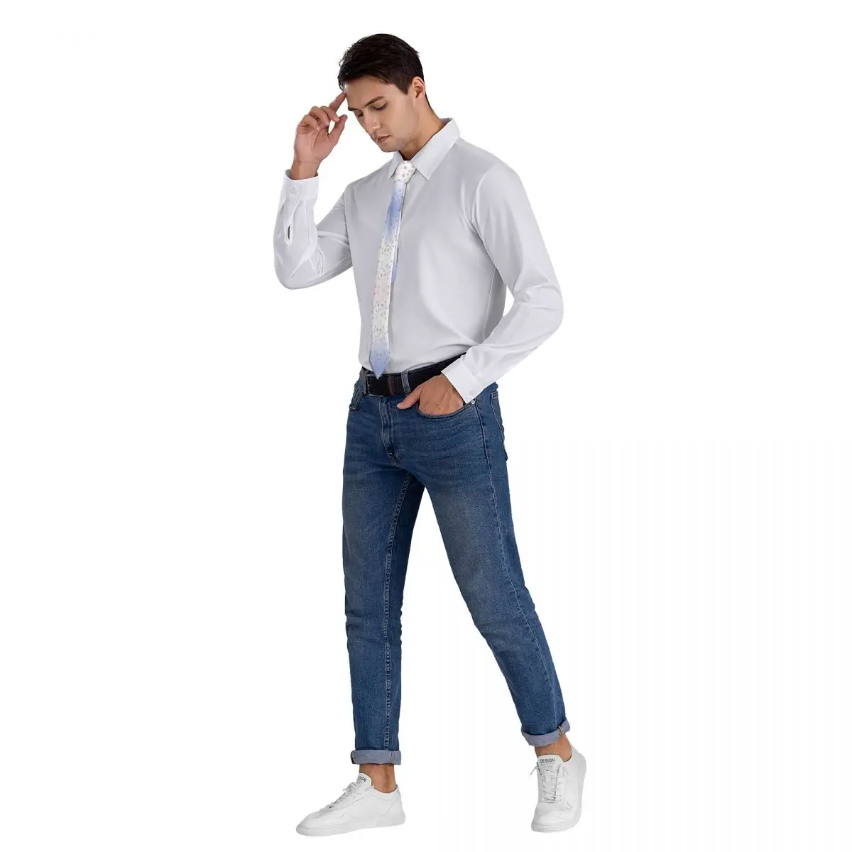 Sneeuwvlokken Stropdas voor Heren Zijde Polyester 8cm Stropdassen Bruiloft Accessoires Stropdas Klassieke Gravatas