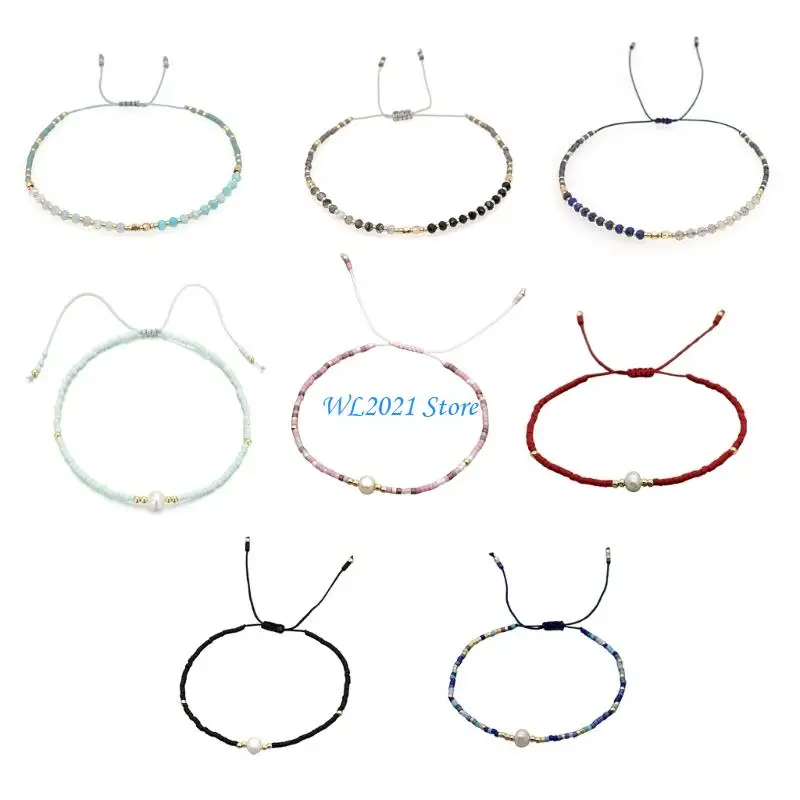 

G5GC Beaded Bracelet Adjustable Elastic Bracelet Multifuntional Wrist Accessory