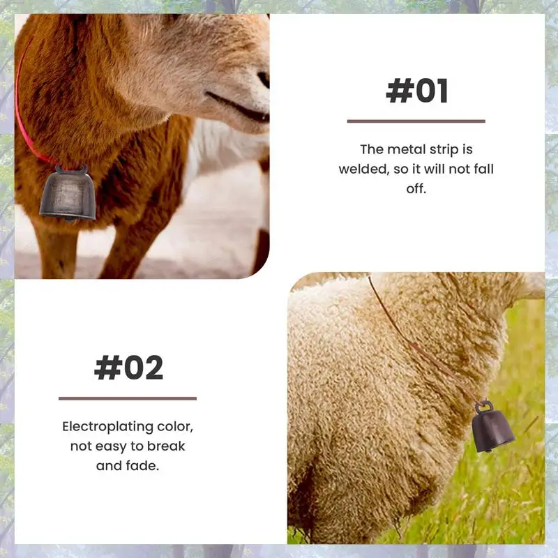 جديد وصول 10 قطعة بقرة الحصان الأغنام رعي أجراس النحاس الصغيرة ، جرس البقر الرجعية لرعي الأغنام الحصان النحاس ، أجراس البقرة الضوضاء أماه