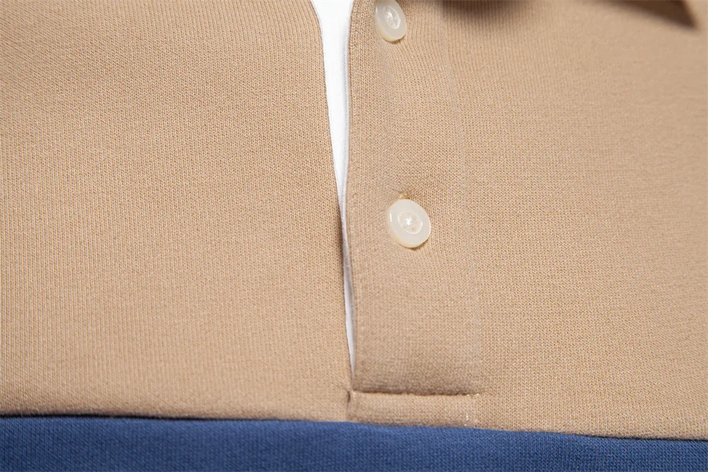 Spring Long Sleeve Polo Collar Sweatshirt Men's Casual Premium Top