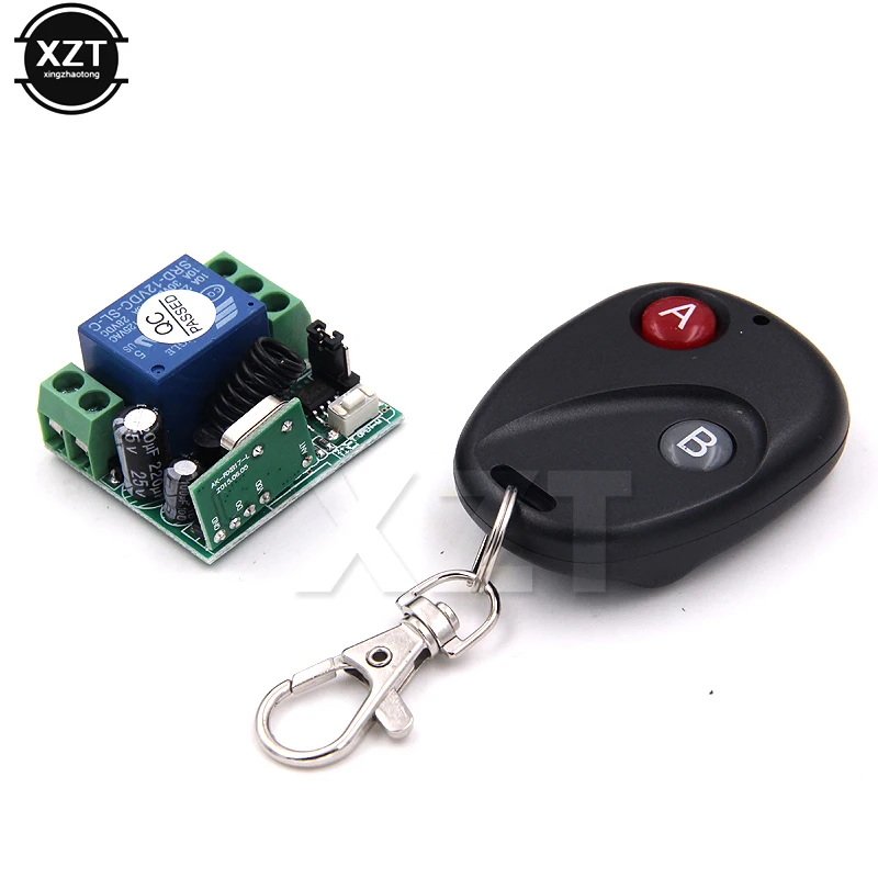 

Newest Hot Wireless Universal Remote Control DC 12V Button RF switch system 433MHz Telecomando Transmitter Receiver