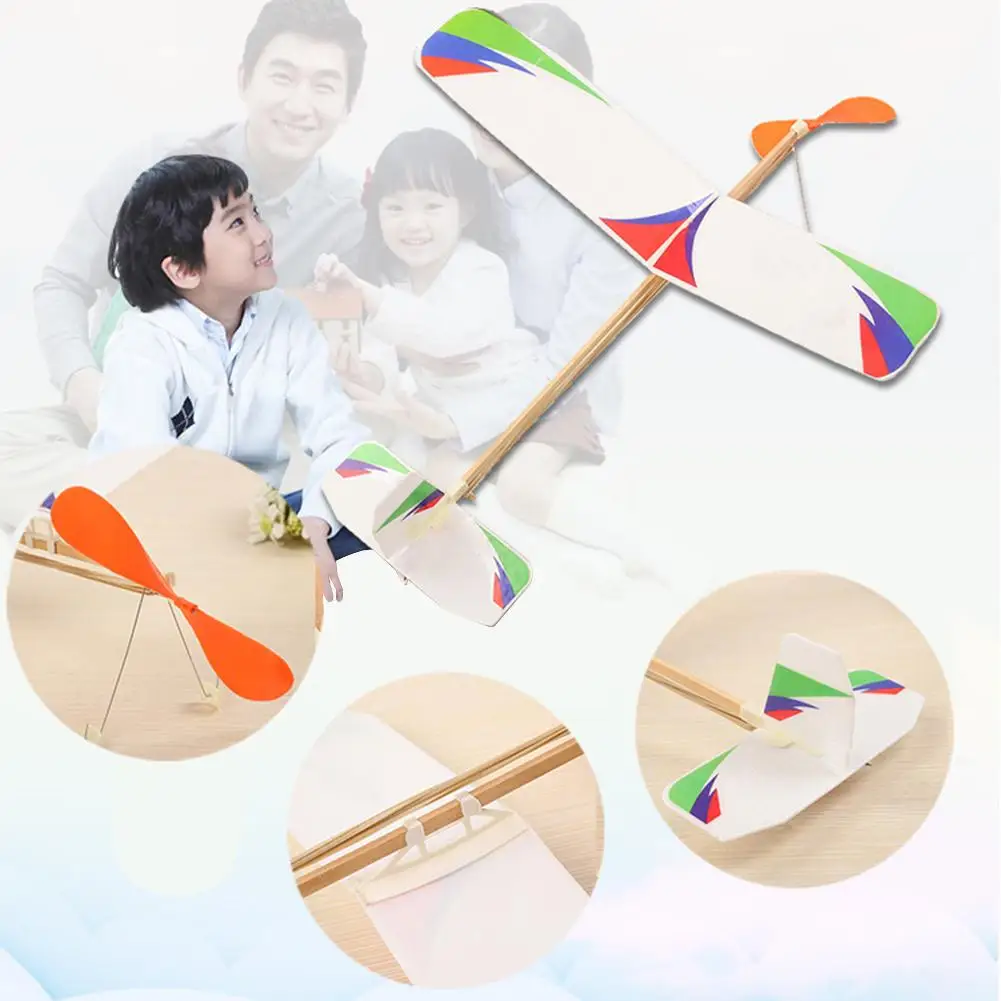 Rubber Band Powered DIY Airplane Model For Primary Secondary School Students Science Competition Educational Toy For Y9V5