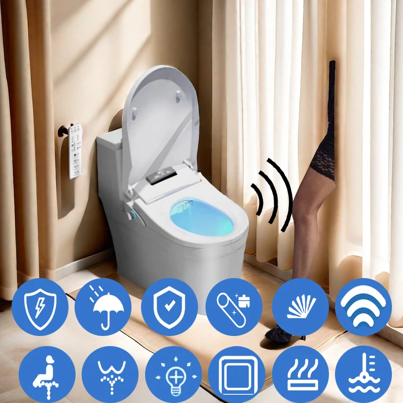 U Auto Flip Wc Bidé Inteligente Toilette Japoneses Lavante WC asiento de inodoro Inteligente Tapa Inodoro Inteligente asiento de inodoro abierto Ai