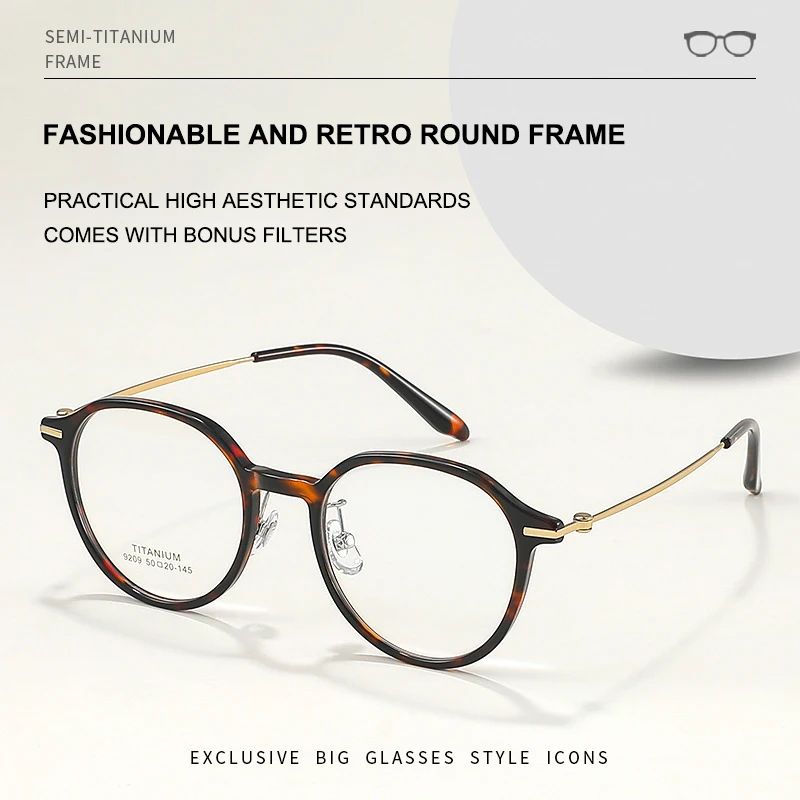 إطار نظارات مستدير مربع خفيف للغاية من الأسيتات نظارات نسائية كلاسيكية وعصرية نظارات رائعة وأنيقة للسيدات
