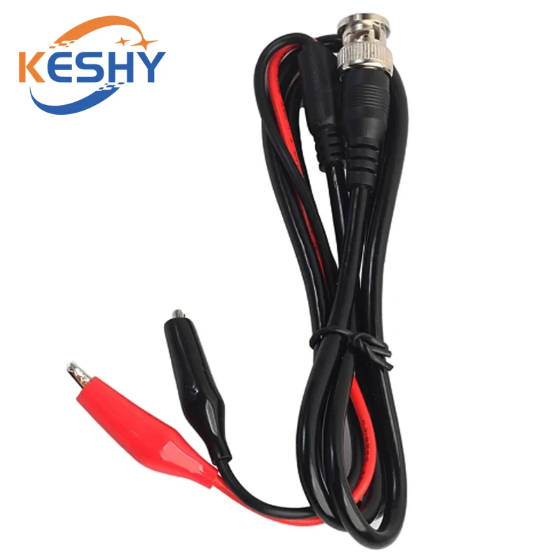 100CM BNC Q9 to Dual Alligator Clip Oscilloscope Test Probe Leads Cables Connector Dual Tester Tools for Electrical Working