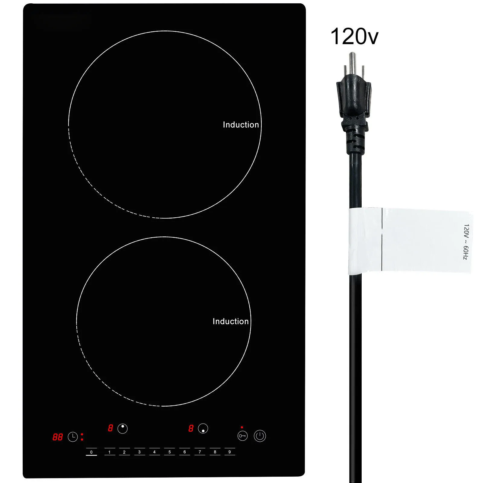 Induction Cooker 2 Burner Cooktop 1800W Digital 2 Burner Electric Cooktop