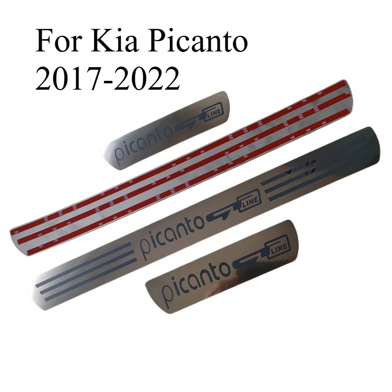 

For Kia Picanto 2017-2022 Modify Welcome Pedal Ultra Thin Threshold Strip DOOR TRIM Interior Accessories