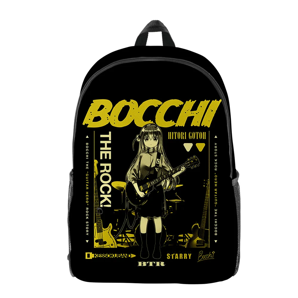 

Popular Youthful Bocchi the Rock Anime Student School Bags Notebook Backpacks 3D Printed Oxford Waterproof Funny Travel Bags