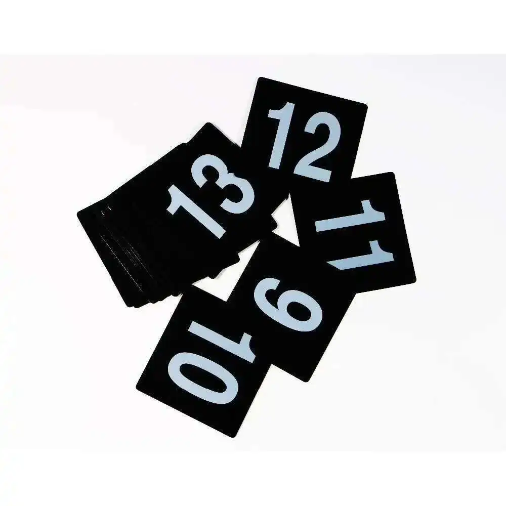 100*95mm Drink Store Digital Number Seat Card Desk Sign Signage Label Plate Pvc Restaurant Table Serial Number Tags Plastic Sign