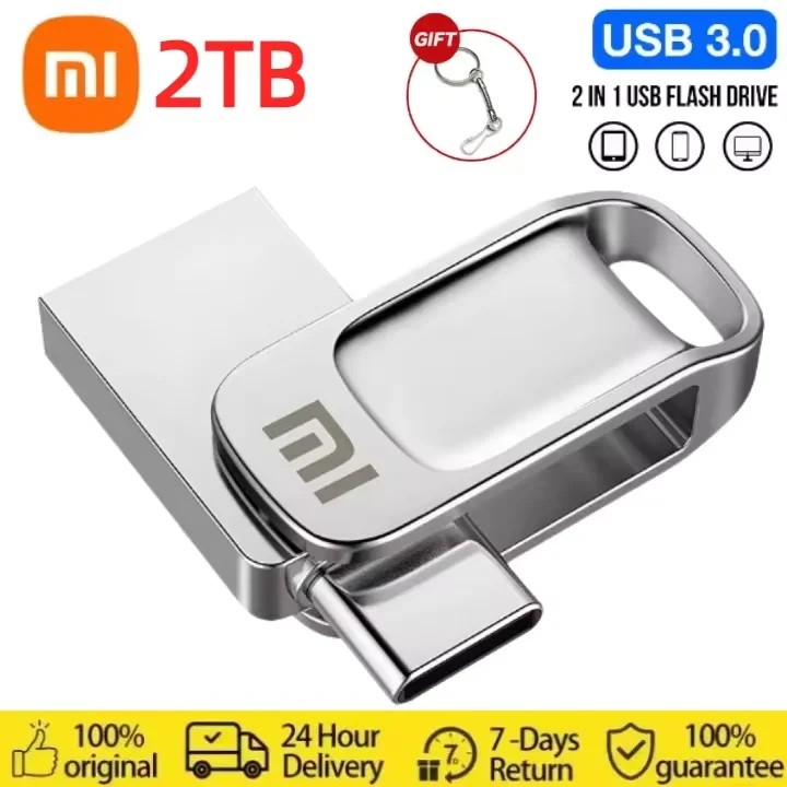 Xiaomi USB 3.0 Flash Drive Hoge snelheid pendrive 2tb 1tb USB 3. 0 Memory Stick 512 GB Flash Pendrive Metalen USB-schijf voor tafel-pc