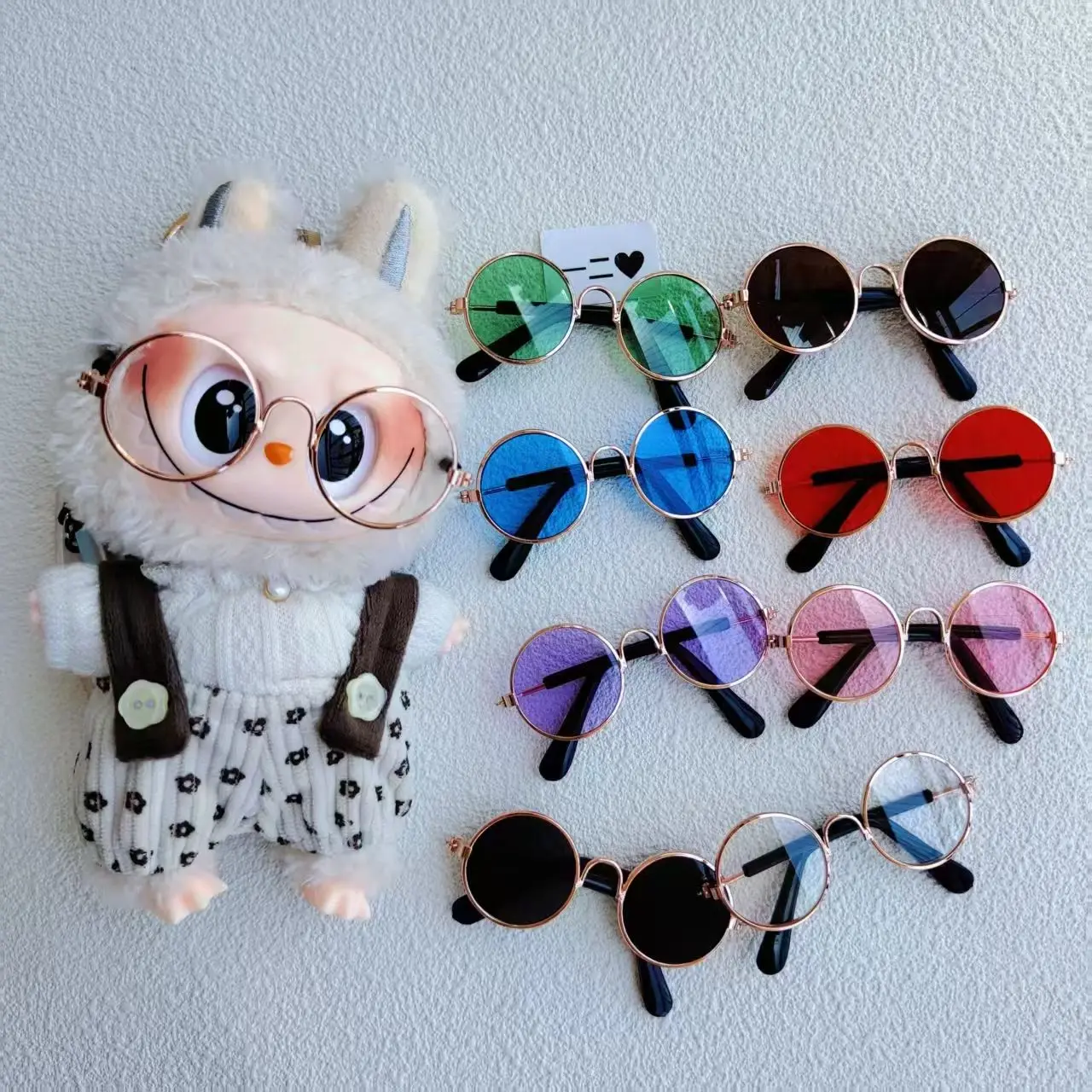 

Labubu Doll Grasses Gradient Grasses for Labubu Idol Cool Sunglasses Accessories Girl Doll Glasses