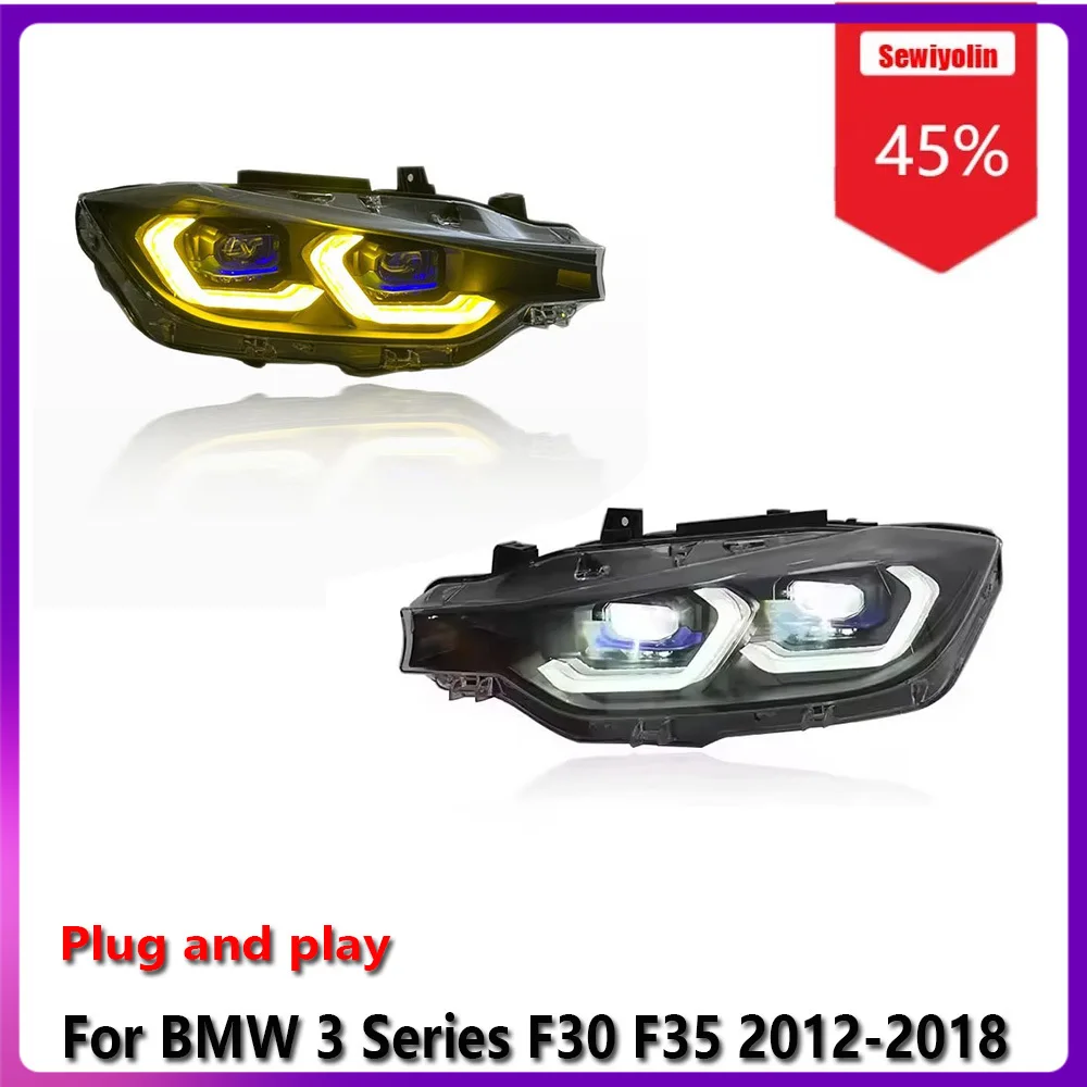 

Car LED Headlight Accessories For BMW 3 Series F30 F35 2012-2018 Dual-color DRL Brake Turn Signal Lamp Plug And Play