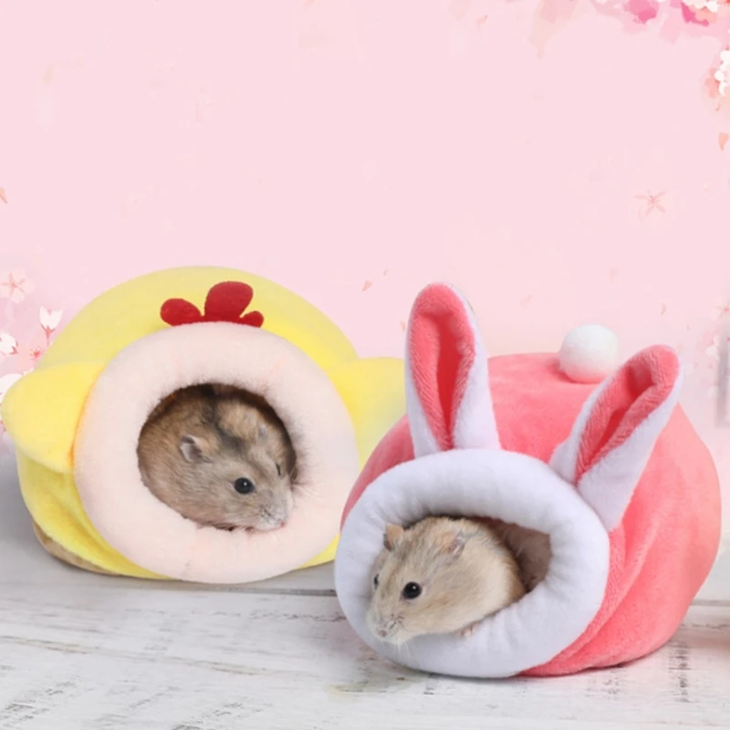 Fashion Hamster House Guinea Pigs Nest Small Animal Sleeping Bed Winter Warm Bed Soft Accessories for Rodents/guinea Pigs