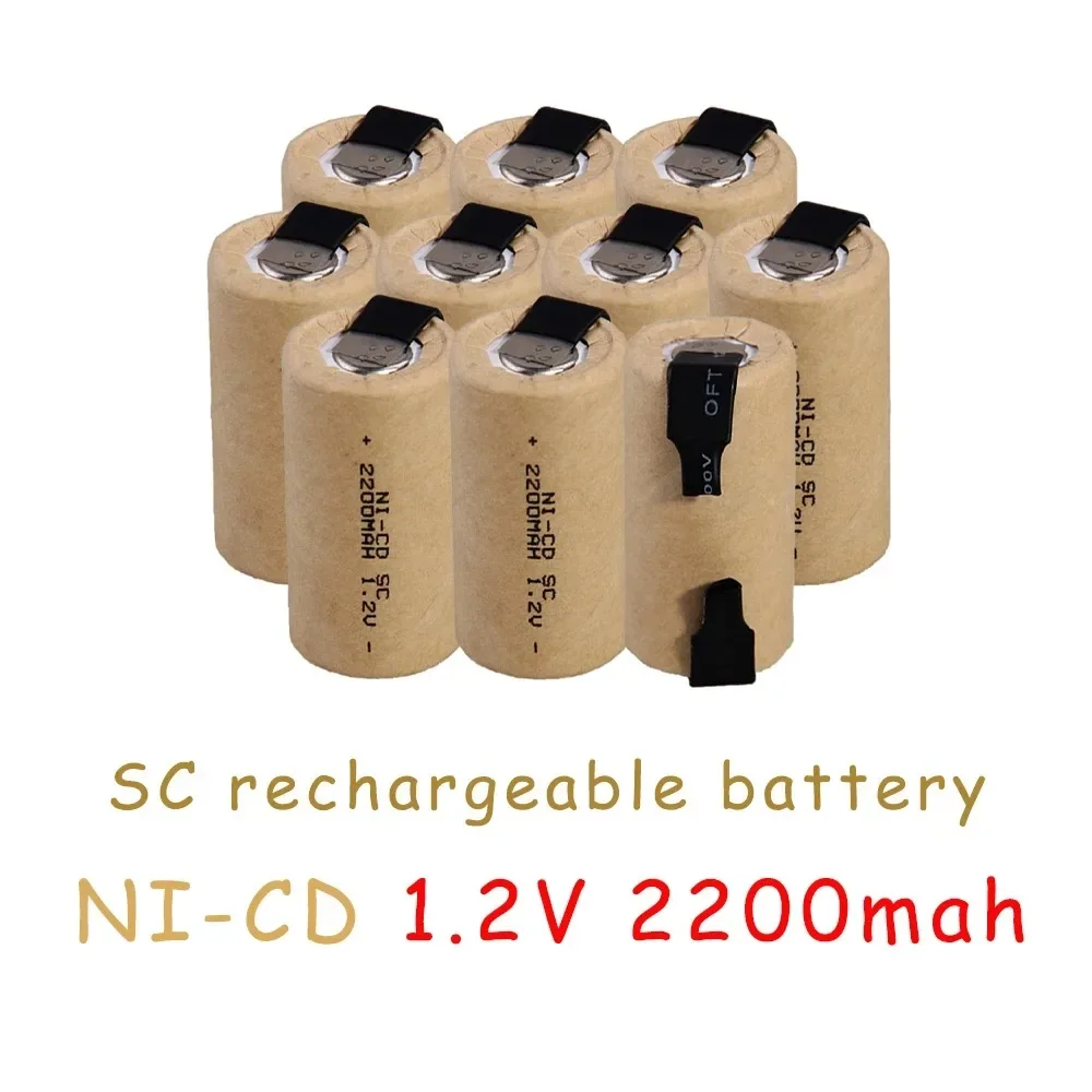 100%original SC 2200mah 1.2v Battery NI-CD Rechargeable Battery Suitable for Electric Screwdrivers Hand Drills  Power Tools Etc