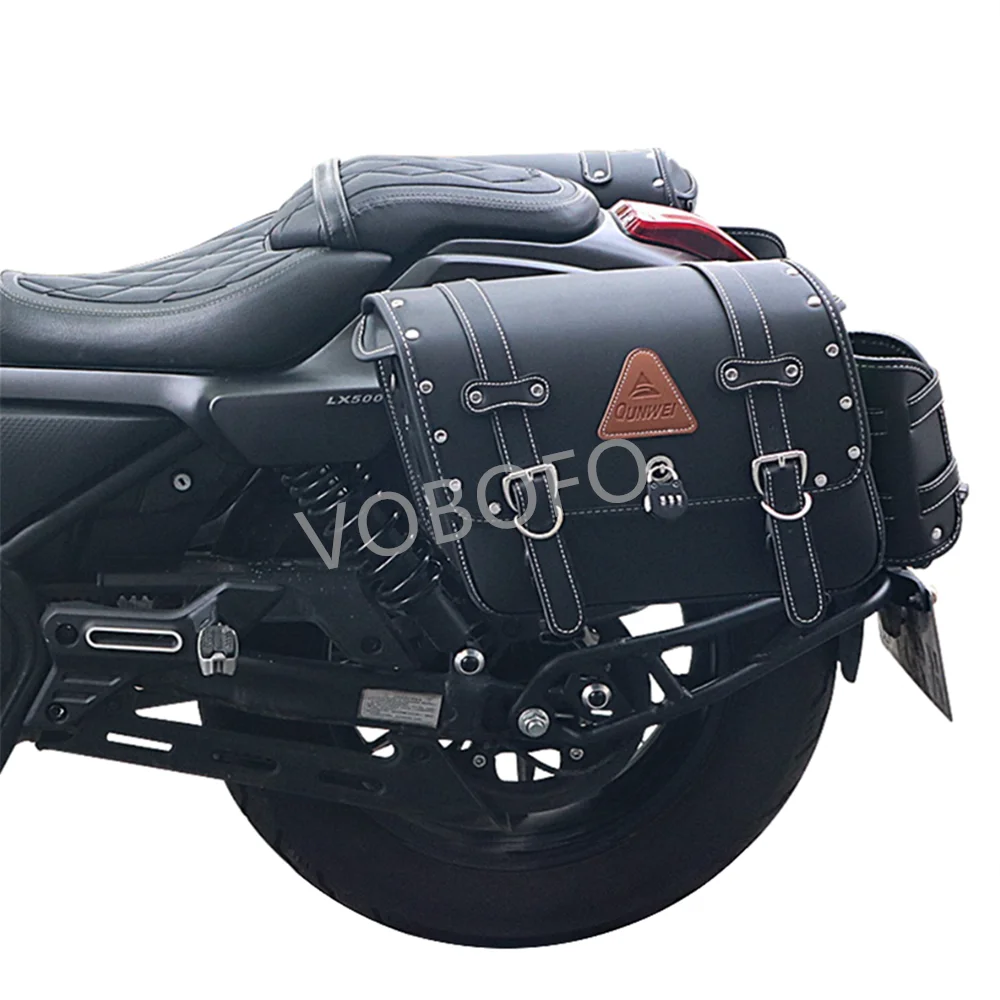 Motorcycle retro quickly dismantle saddlebags side hanging bags canvas bag with bracket For Loncin VOGE CU525 CU 525 LX500-3A