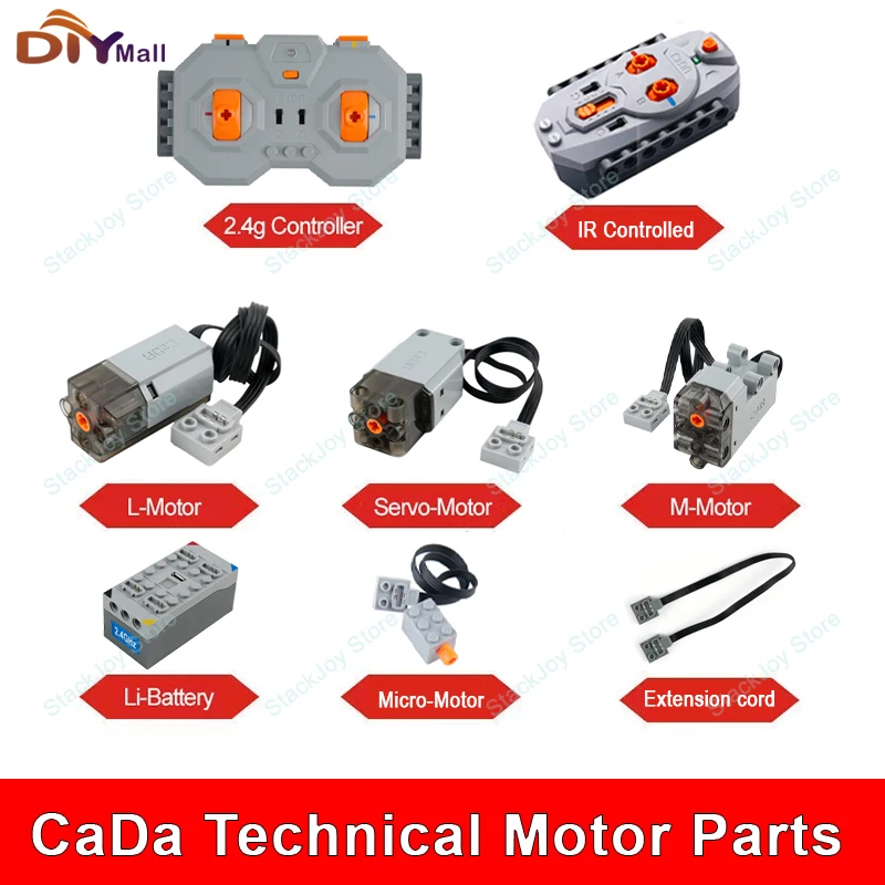

CADA MOC Техническая мощность Функция поезда Набор высокотехнологичных совместимых двигателей M/XL с строительными блоками для самостоятельной конструкции автомобилей и грузовиков