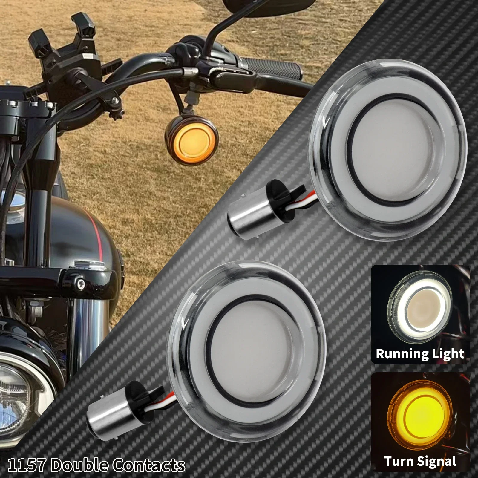 Motocykl 11557 Bullet Style LED przedni kierunkowskaz konwersje światła dla Harley Touring FLHTK FLTRX Softail Sportster 883 Dyna