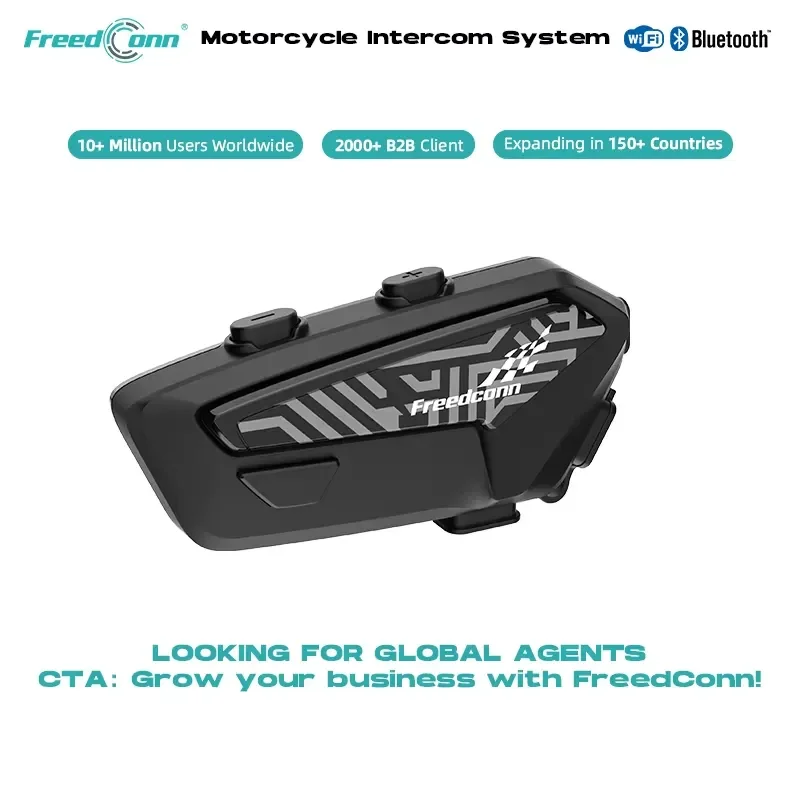 FreedConn F1 PLUS Motorcycle Intercom 5.4 Bluetooth Headset 1100mAh Battery Music Sharing Wireless Helmet Communication