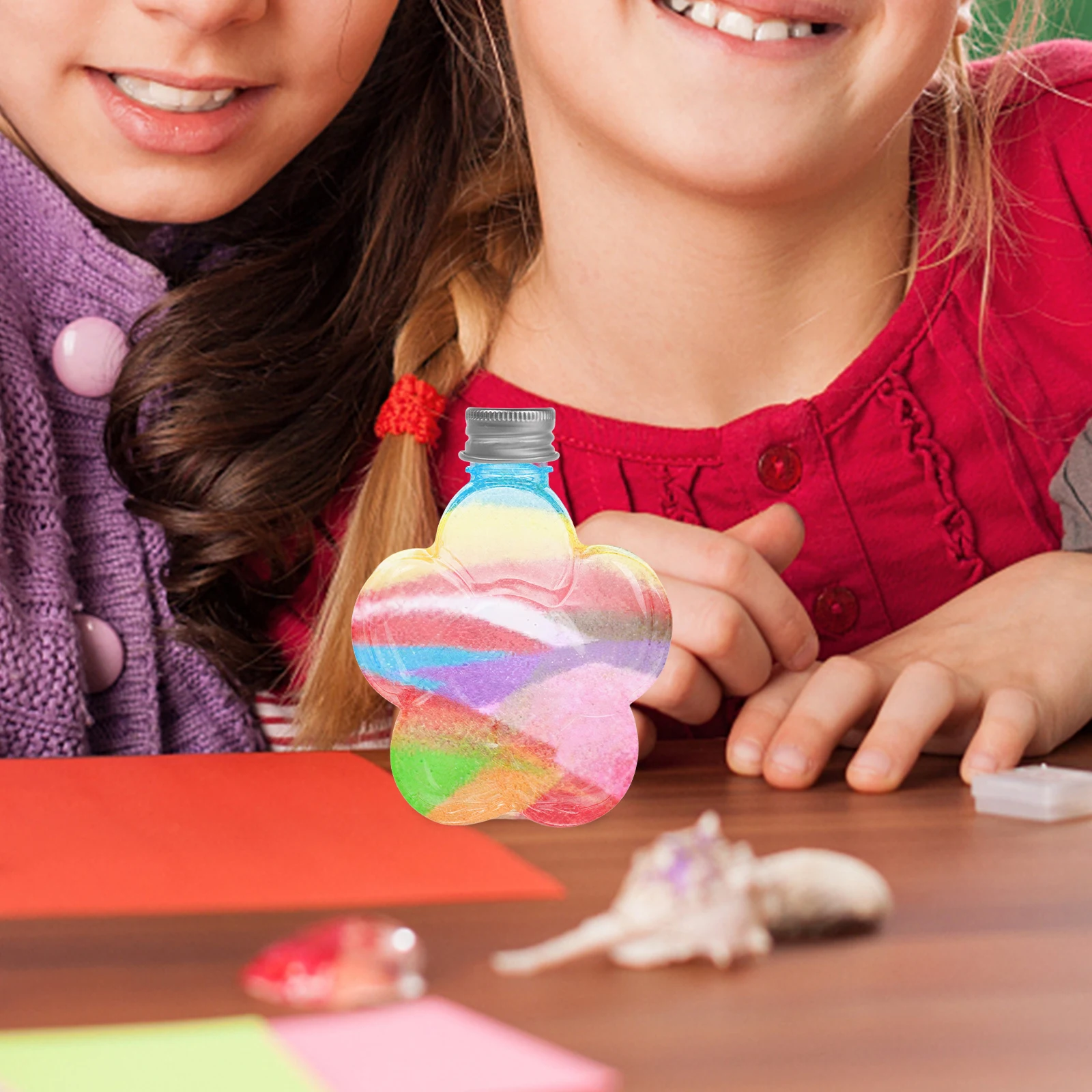 

10 шт., художественные бутылки для песка, пластиковая прозрачная мини-банка в форме звезды для детей, сделай сам, ремесло, свадебная вечеринка, декоративная бутылка желаний