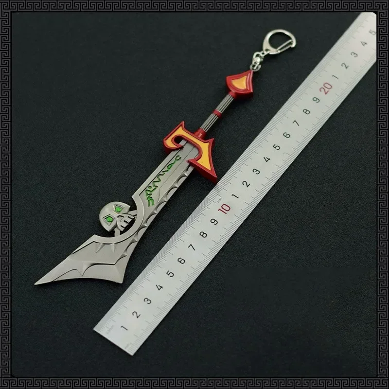 World of Warcraft Arma Ashbringer Morgraine, Incrustação de Diamante, Metal Anime Jogo Katana, Espada Samurai, Brinquedos Artesanato Presente, 18cm