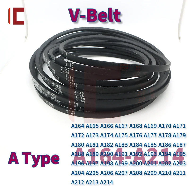 

A Type Belt V-Belt A164 to A214 Agricultural Machinery Belt A Type Drive Belt V Belt Industrial Triangle Belt Transmission Belt