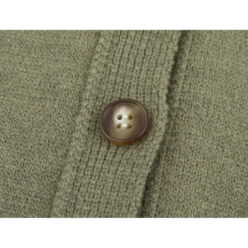 NERHEFZ 여성 단순한 버튼 달린 가디건 가을 신축성 니트 캐주얼 여성용 기본 탑 리브드 트림 긴 소매 여성 스웨터