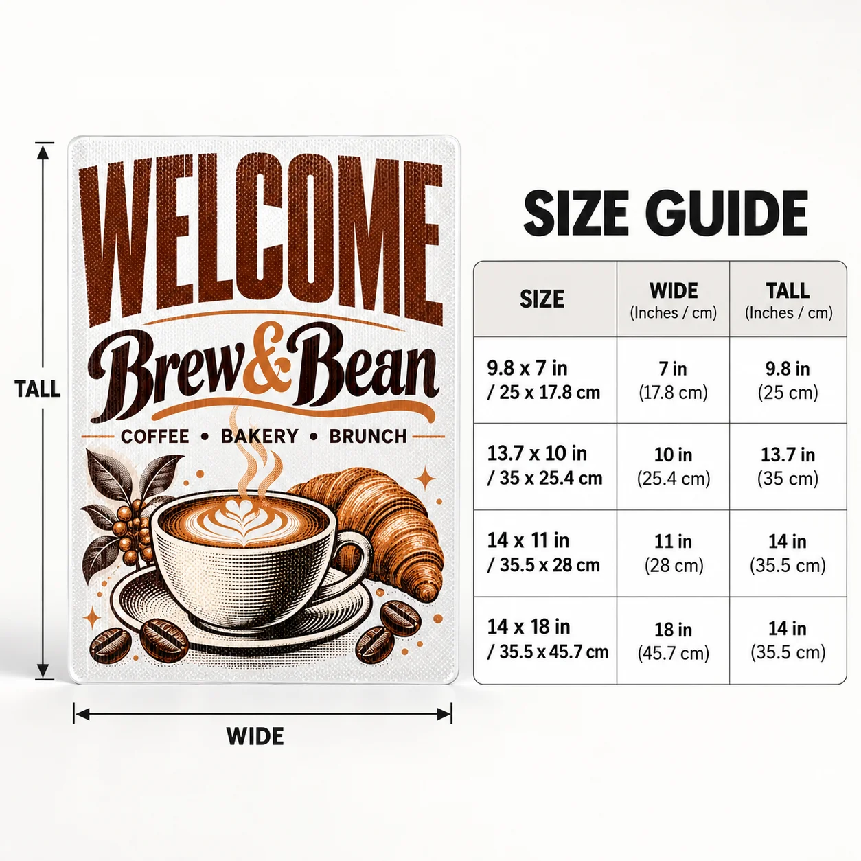Custom Fluted Acrylic Welcome Sign Personalized UV Printed Business Store Display Board for Cafe Restaurant Wedding Party Decor