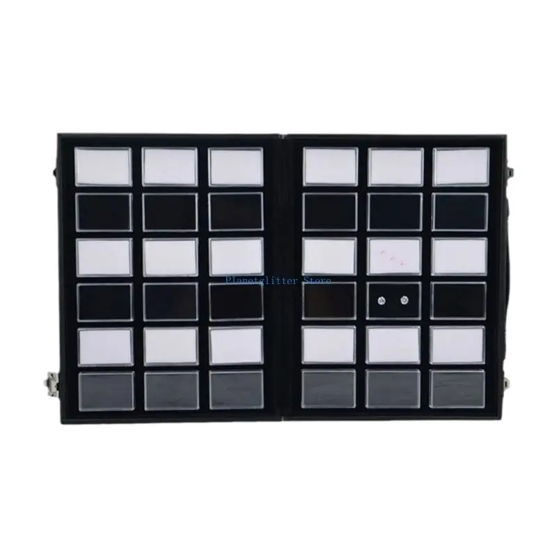 652B Travel Friendly Jewelry Storage Solution with Leather Transportation Design