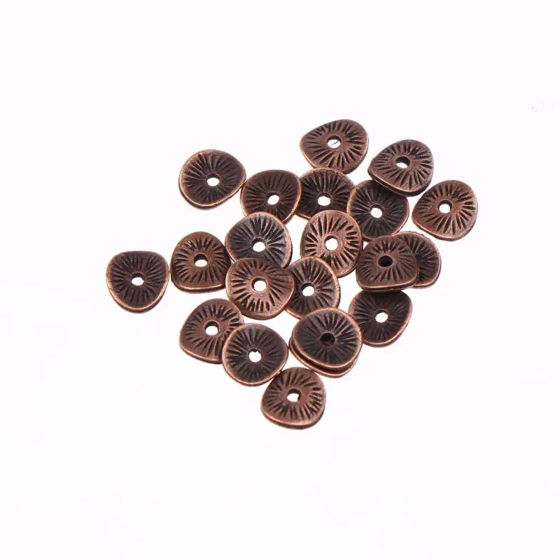 

20Pcs/bag Zinc Alloy Wavy Spacer Beads Antique Copper Color DIY Accessories For Jewelry Making