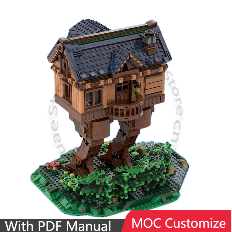 

1870 PCS Construction Hut - 21318 Tree House Alternative Build MOC Customize Modular Building Block DIY Boys Toy Birthday Gift