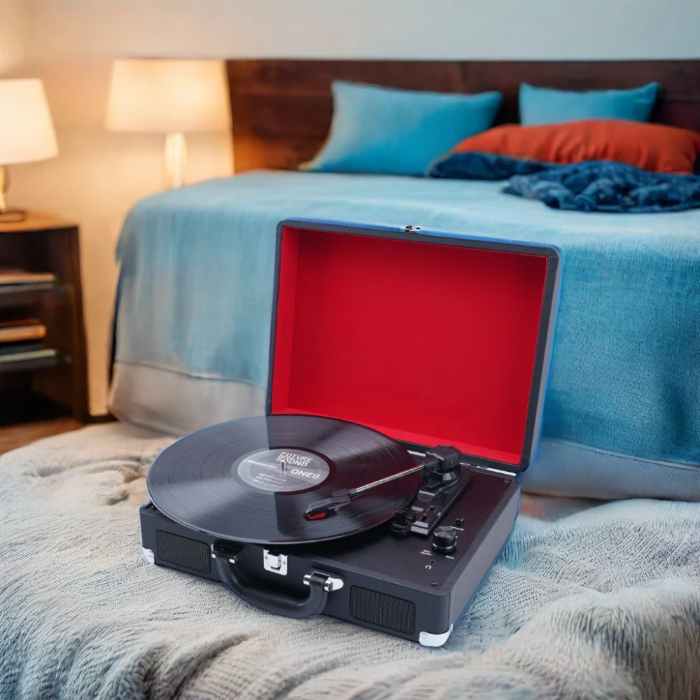 Record Player Gramophone Phonograph Antique Built in 2.0 Stereo Speaker Blue Tooth Record Player