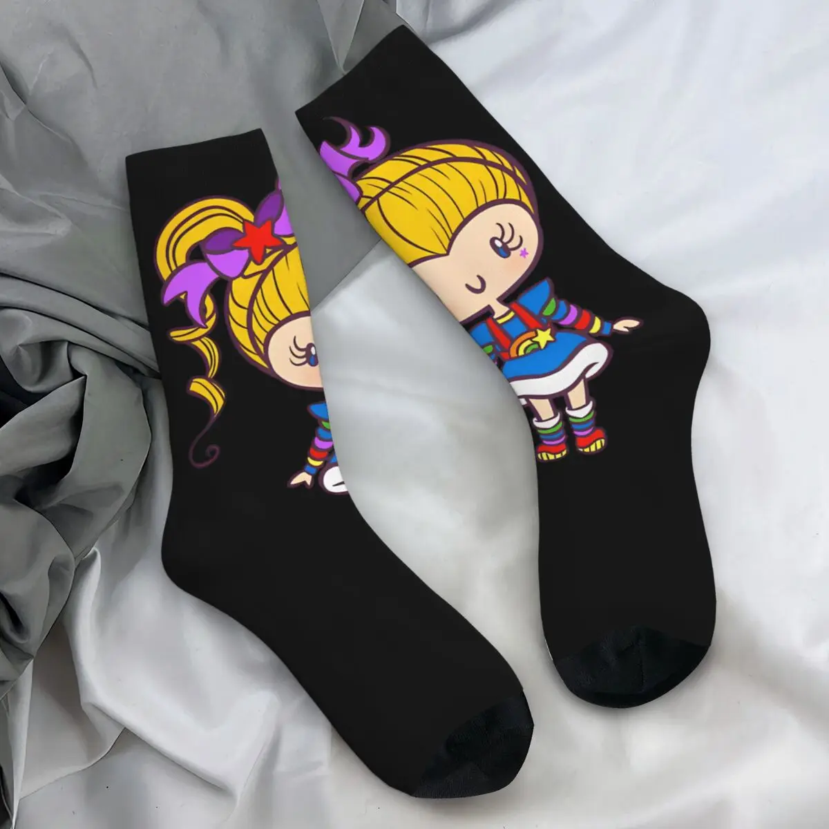 Rainbow Brite Socks Harajuku Stockings Spring Non Slip Men Socks Soft Design Outdoor Sports Socks