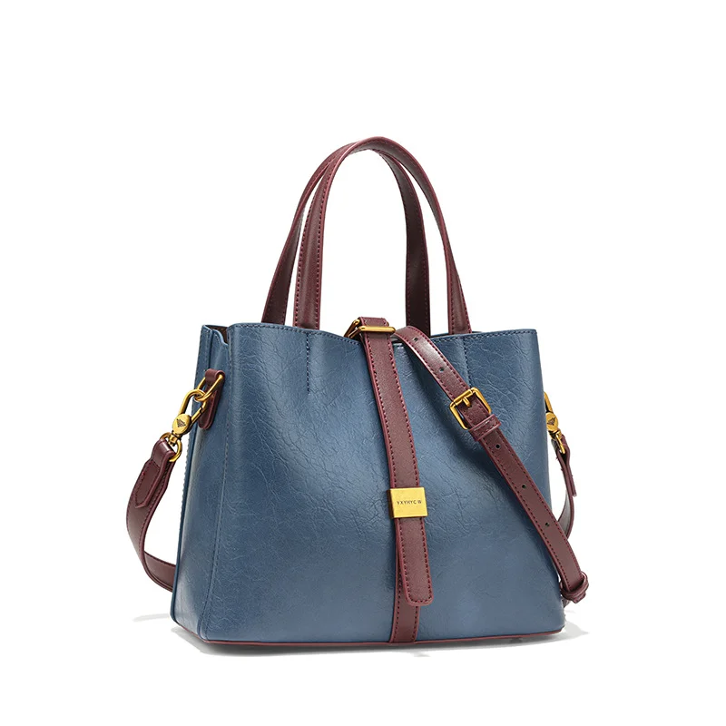 

Casual Women PU Leather Handbags High Quality Ladies Small Shoulder Bucket Bags Fashion Ladies Solid Crossbody Bags for Women