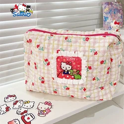 Hello Kittile Sanurgente Sac à cosmétiques pour filles, Kawaii Anime, Motif mignon, miles, Dessin animé, Maquillage, Trousse de toilette, Rangement, Sac de voyage, Cadeaux