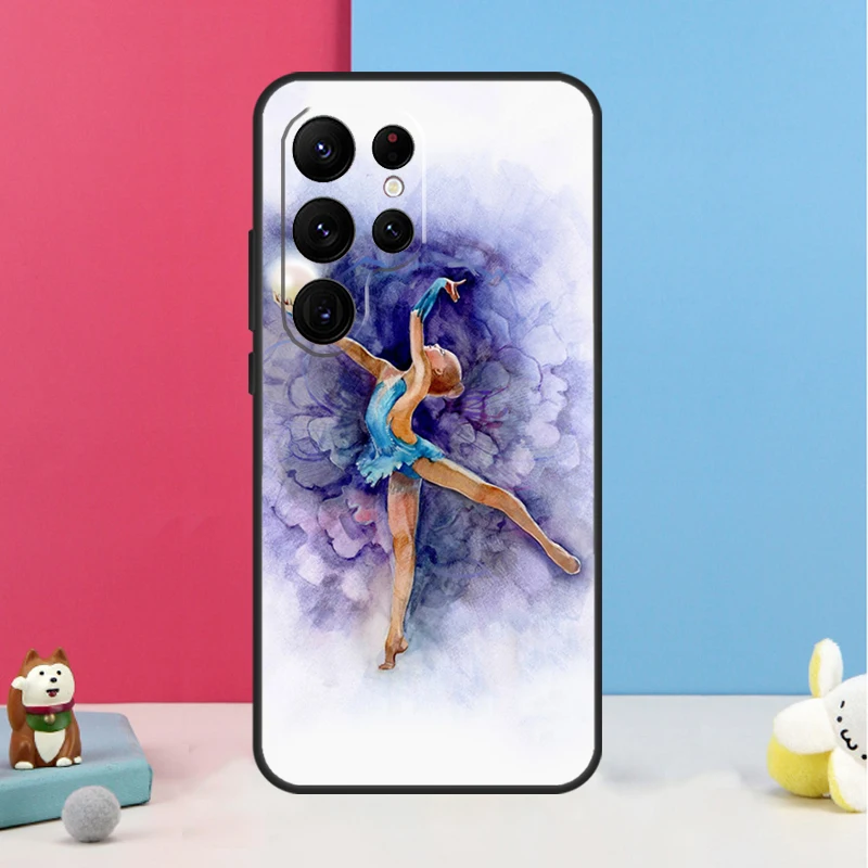 Gymnastics Oil Painting Case For Samsung Galaxy S24 S23 S22 Ultra S20 FE S21 FE Note 10 20 S8 S9 S10 Plus Coque