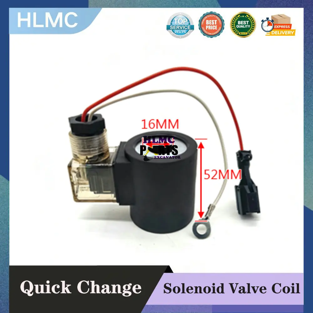 

Excavator Accessories Quick Change New Hydraulic Solenoid Valve Coil 16 Hole Quick Connector Oil Cylinder One-way Valve