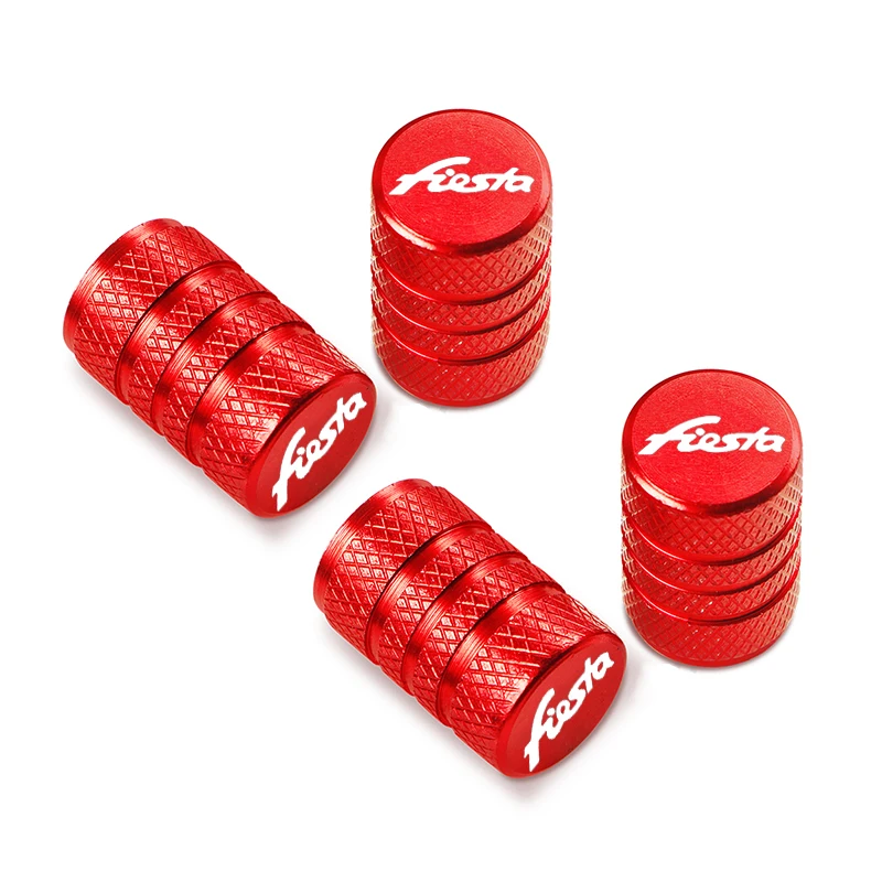 Car Wheel Tire Valve Caps Tyre Stem Covers Airdust Waterproof  For Ford Fiesta Auto Accessories