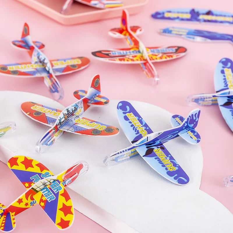 40Pcs Mini Foam DIY Hand Throw Flying Glider Planes Airplane Toys for Kids Boy Birthday Party Favors Pinata Fillers Goodie Bag